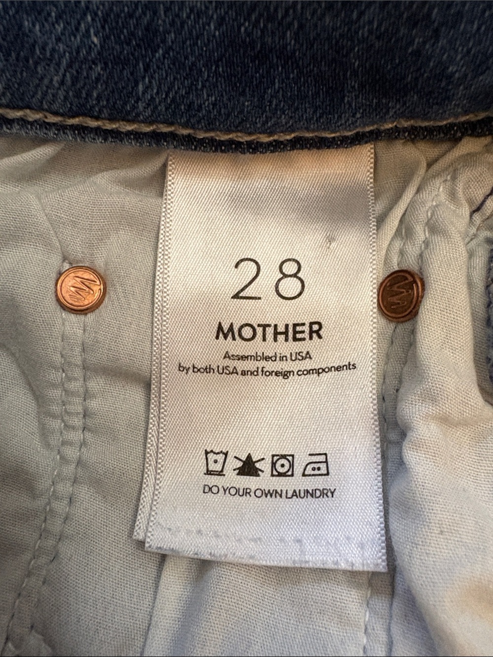 MOTHER The Tripper Ankle Fray Denim Jean in Layover Mid Blue Wash Size 28 - Picture 8 of 11